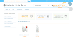 Desktop Screenshot of palaciaskincare.com