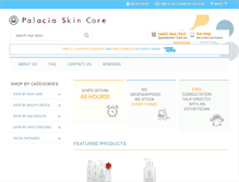 Tablet Screenshot of palaciaskincare.com